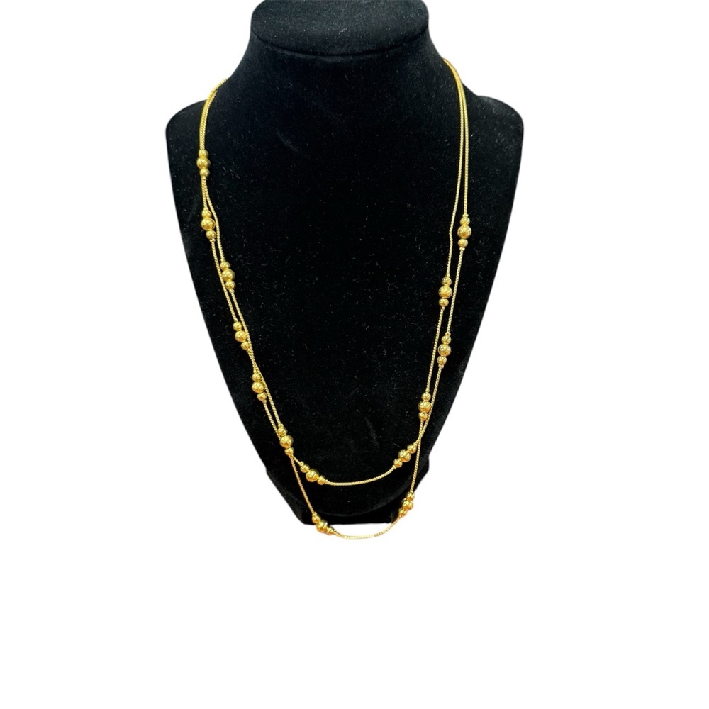 Avon “Dramatic style” Goldtone Necklace with Elegant Beads vintage 1988 NIB